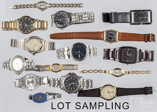 Large group of wrist watches.