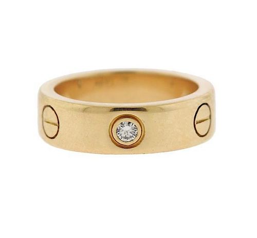 Cartier Love 18K Gold Diamond Band Ring