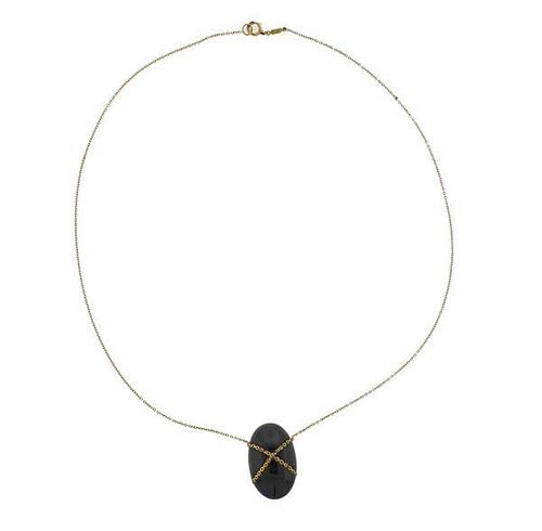 Tiffany &amp; Co Onyx Pendant Necklace