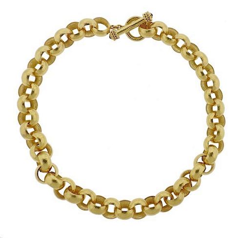Elizabeth Locke 19k Gold Sapphire Necklace