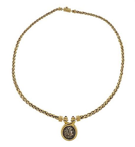 Bvlgari Bulgari 18k Gold Red Stone Necklace