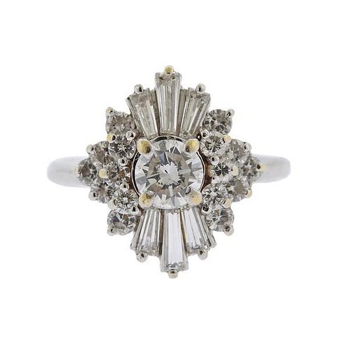 1950s 18k Gold Diamond Ring