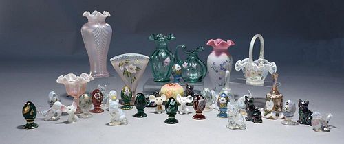 37 piece collection of Fenton art glass