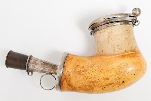 Meerschaum & Silver Pipe, Large-Scale, Antique