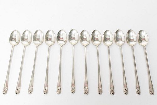 International Silver Sterling Iced Tea Spoons, 12