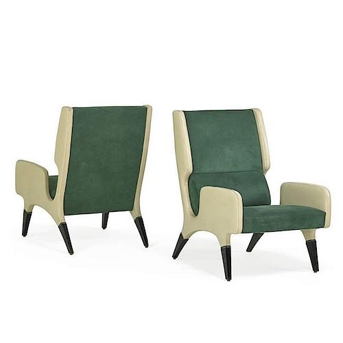 GIO PONTI; CASSINA Pair of lounge chairs