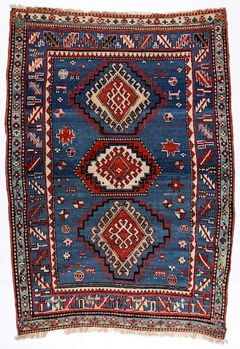 Antique Kazak Rug: 4'10'' x 6'7''