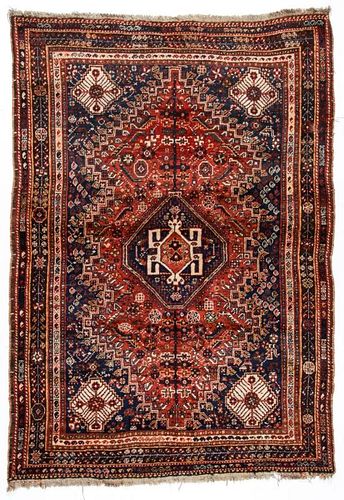Antique Shiraz Rug: 4'8'' x 6'7''