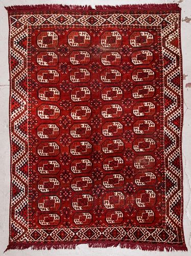 Semi-Antique Turkmen Rug: 6'10'' x 9'2''