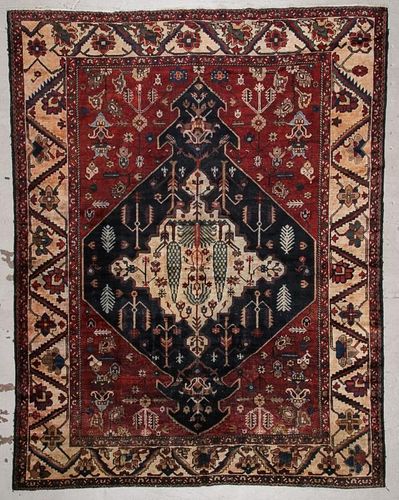 Antique Khorasan Rug: 9'1'' x 11'7''
