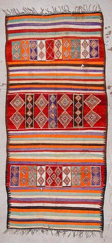 Semi-Antique Moroccan Rug: 5'7'' x 12'5''