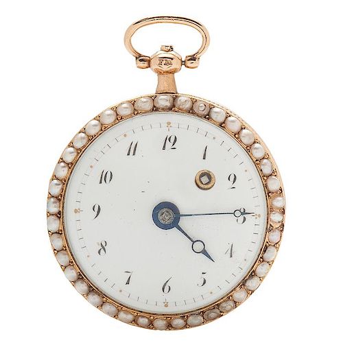 Early 18th Century French Fusee Pocket Watch in 18 Karat Yellow Gold