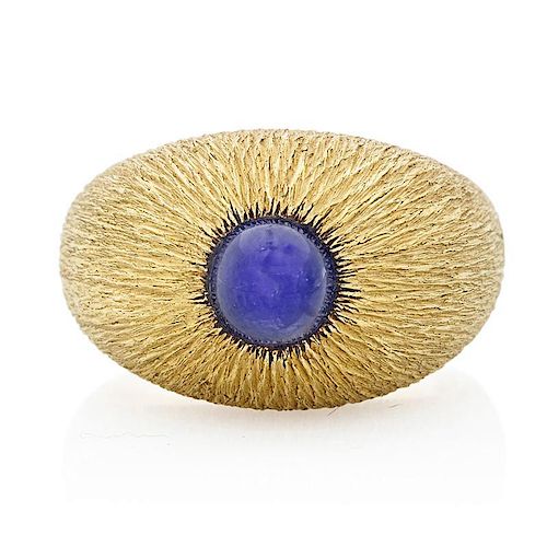 SCHLUMBERGER, TIFFANY & CO. SAPPHIRE & YELLOW GOLD RING