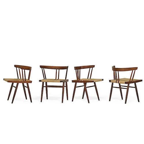 GEORGE NAKASHIMA Set of four Grass Seated chairs