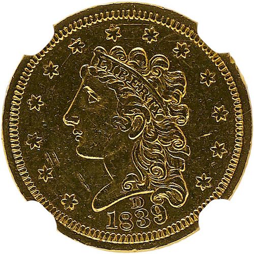 U.S. 1839-D $2.5 GOLD COIN