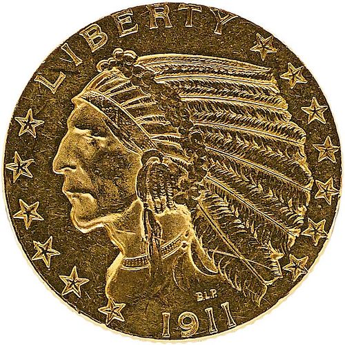 U.S. 1911 INDIAN $5 GOLD COIN