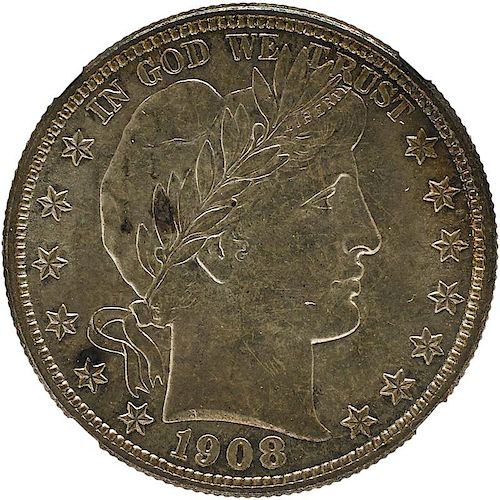 U.S. 1908-S BARBER 50C COIN