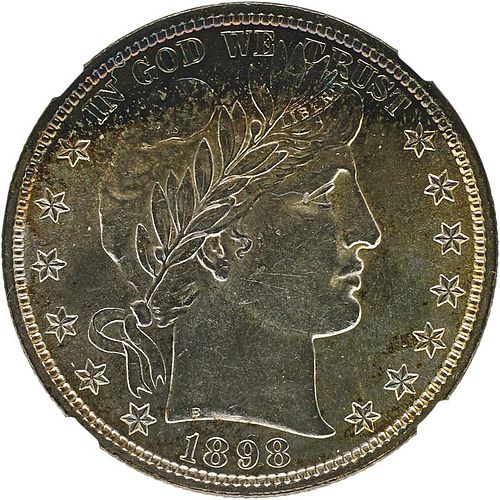 U.S. 1898 BARBER 50C COIN