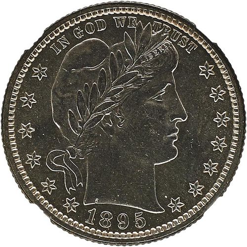 U.S. 1895 BARBER 25C COIN