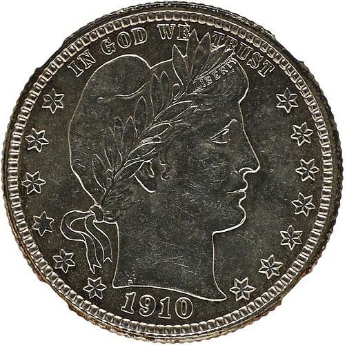 U.S. 1910-D BARBER 25C COIN