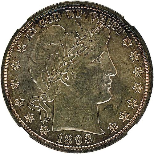 U.S. 1893 BARBER 50C COIN