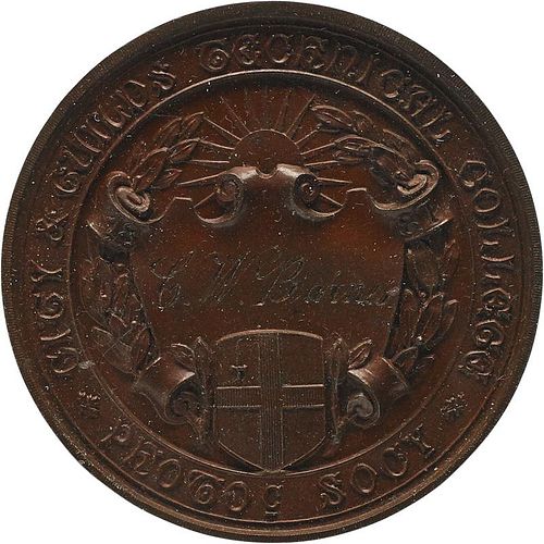 1891 BRONZE CITY & GUILDS TECHNICAL COLLEGE MEDAL
