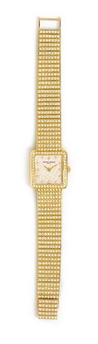 An 18 Karat Yellow Gold and Diamond Wristwatch, Vacheron Constantin, 59.10 dwts.