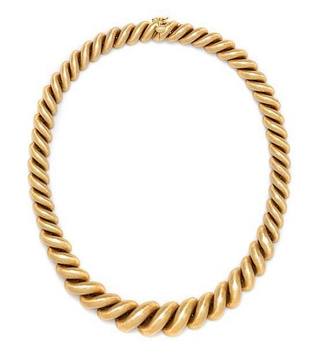 * An 18 Karat Yellow Gold 'Torchon' Necklace, Buccellati, 68.20 dwts.