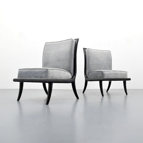 Slipper Chairs, Manner of T.H. Robsjohn-Gibbings