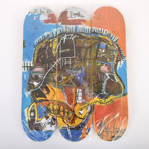 Jean-Michel Basquiat (after) Skateboard Decks, Set of 3
