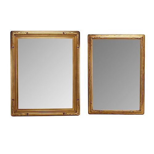 TWO VINTAGE GILDED FRAMES WITH MIRRORS