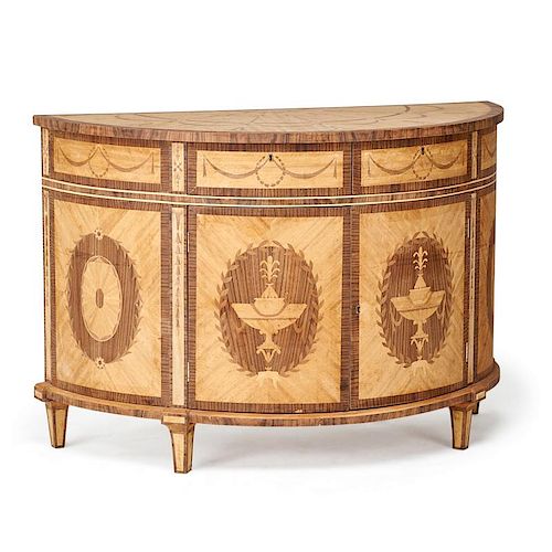 NEOCLASSICAL STYLE DEMILUNE CABINET