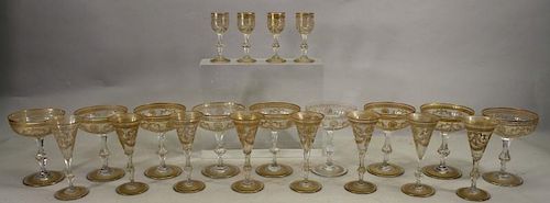 (21) Assorted Gilt/Glass Cups