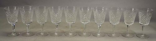 (10) Waterford Crystal Water Goblets