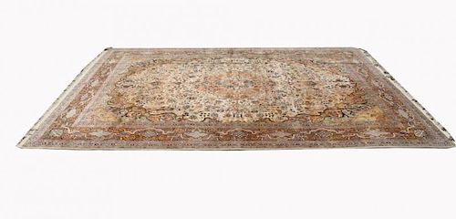 Large Semi Antique Persian Silk Rug