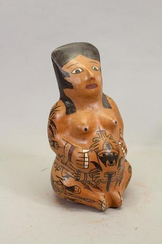 Pre-Columbian Nazca Seated Tattooed Female