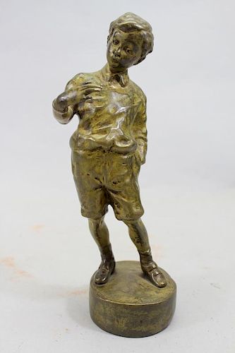 Antique Bronze Boy Figure