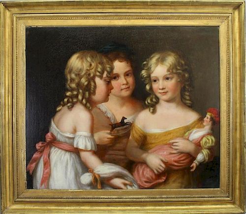 Charles Bird King (1785 - 1862) "Girls Playtime"