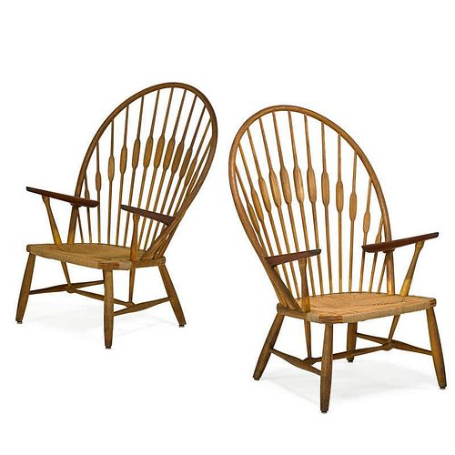 HANS WEGNER Pair of Peacock chairs
