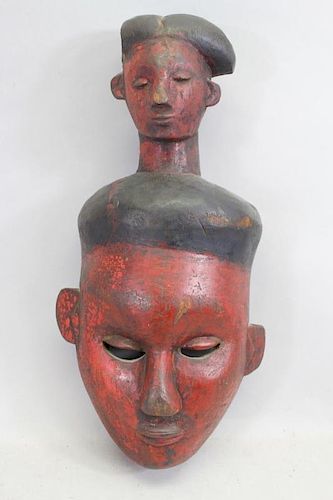 Wooden Nigerian Ibo Mask
