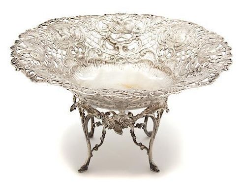 A German Silver Footed Compote, Wolf & Knell, Hanau, Late 19th Century,