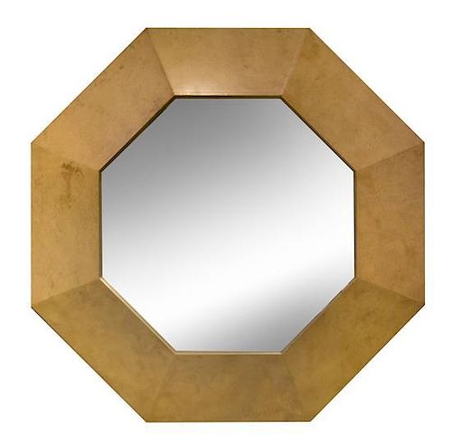 Karl Springer, (German, 1931-1991), an octagonal mirror