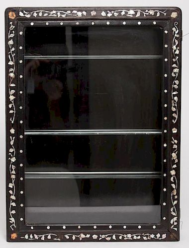 Chinese Hanging Display Cabinet, w Mother of Pearl