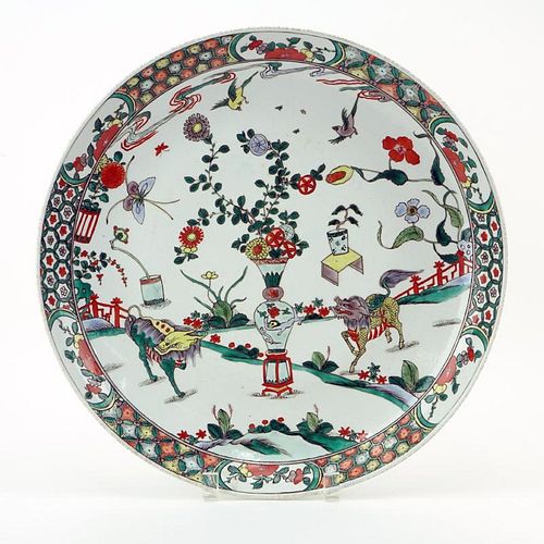 Large Antique Chinese Porcelain Charger.