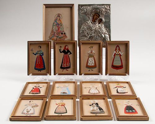 Continental Hand-Colored Costume Prints, Plus