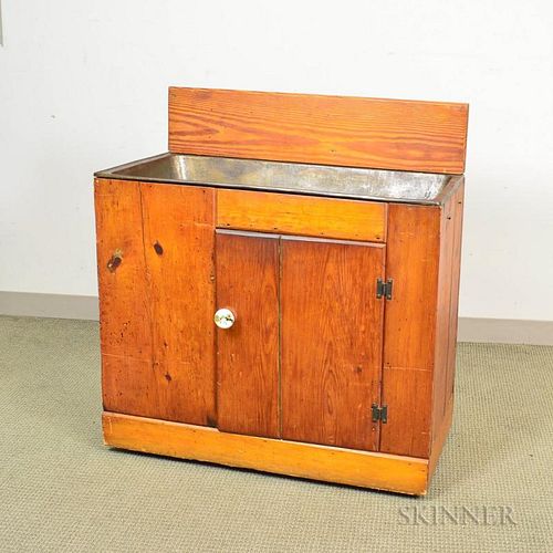 Country Pine Dry Sink, (imperfections), ht. 31, wd. 36, dp. 18 in.