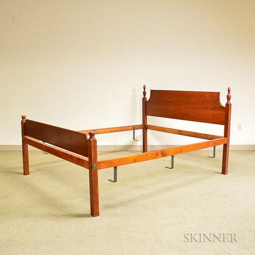 Eldred Wheeler Federal-style Cherry Bed, ht. 46 1/4, wd. 64 in.