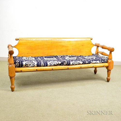 Country Turned Maple Sofa, 19th century, ht. 30 1/2, wd. 74, dp. 24 in.