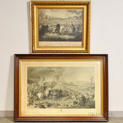 Two Framed Engravings, The Grand Army Of The Potomac and L. Stebbins's On The March To The Sea, ht. to 40, wd. to 55 1/2 in.