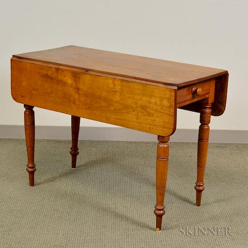Federal Birch Drop-leaf Table, ht. 29 1/2, wd. 41 3/4, dp. 19 1/2 in.
